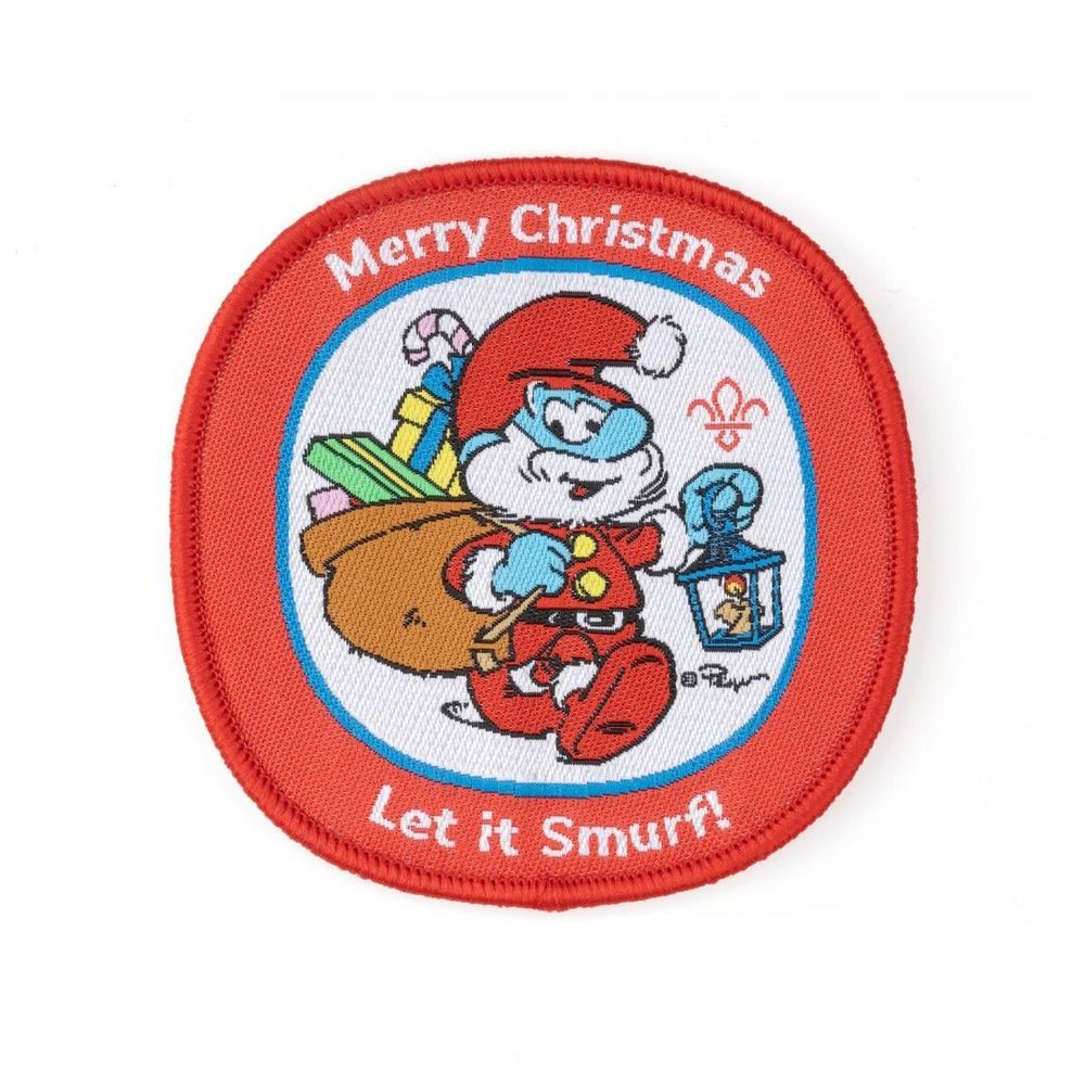 Smurf Christmas Fun Badge Scout