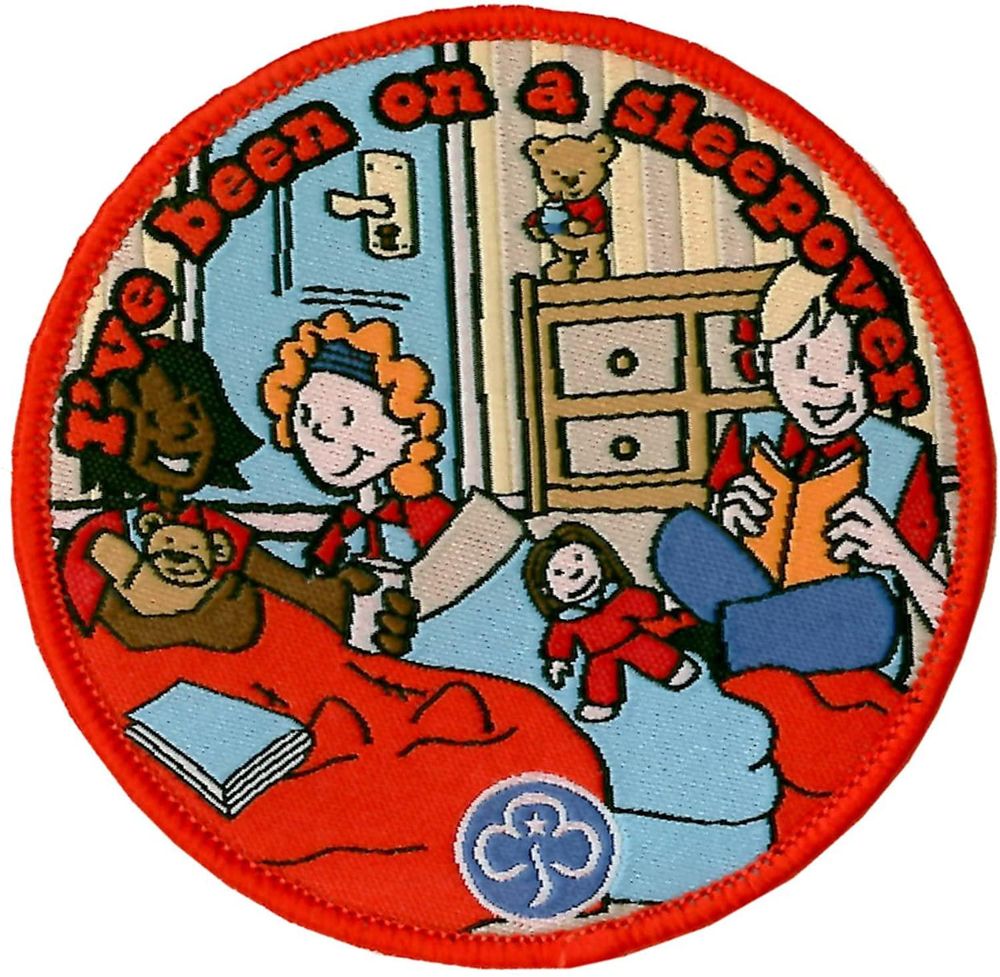 Rainbows I've Been On A Sleepover Woven Badge Discontinued