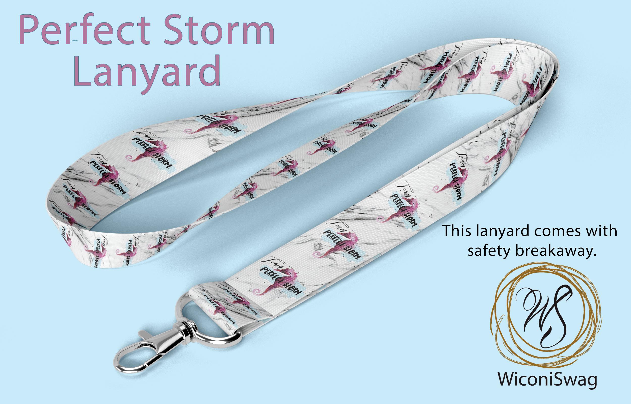 Perfect storm, business lanyard, color street