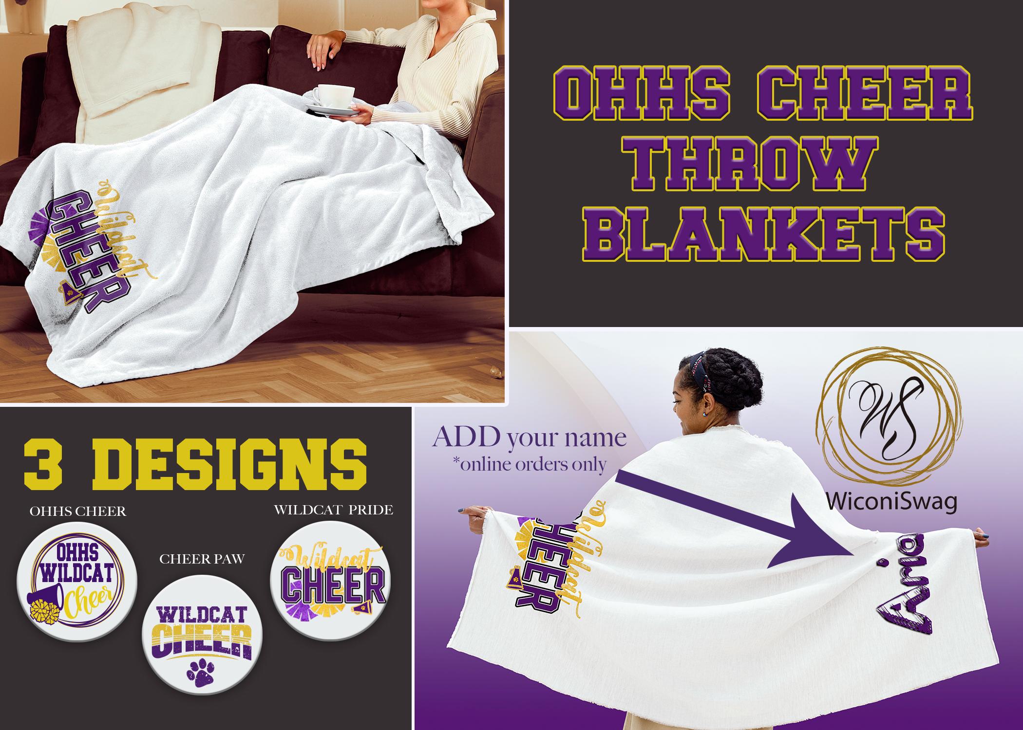 blankie, throw, ohhs, cheer, wildcats