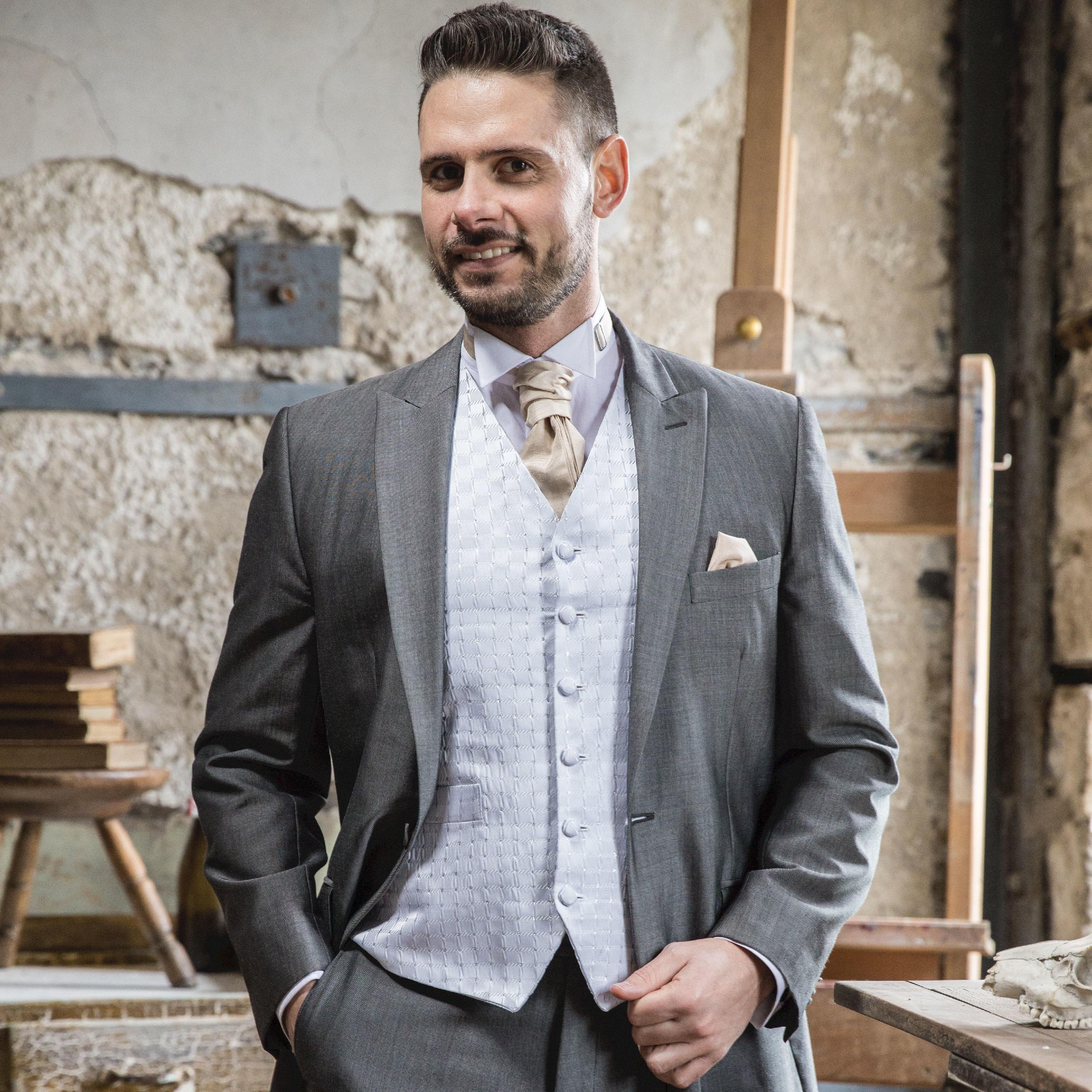 Silver Grey Designer Men Suit shop online at Kuberan silks – Kuberan Silks