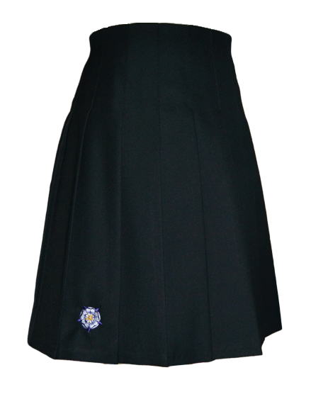 Trutex Black Senior Girls Stitch Down Pleat School Skirt