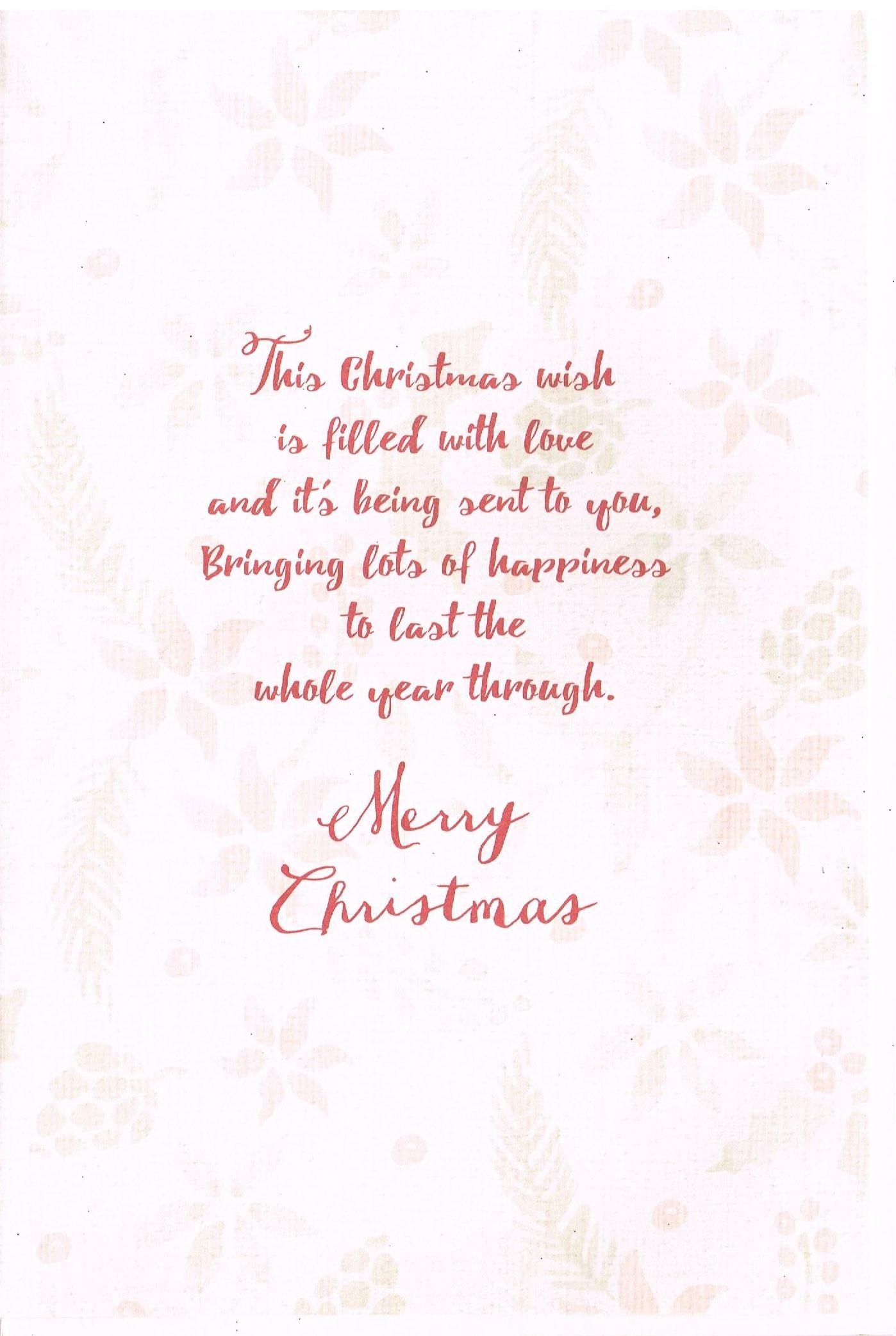 Christmas Verses For Daughter Daughter Christmas Card Cute Bear And Flowers To A Lovely Daughter From The  Lilac Crocodile