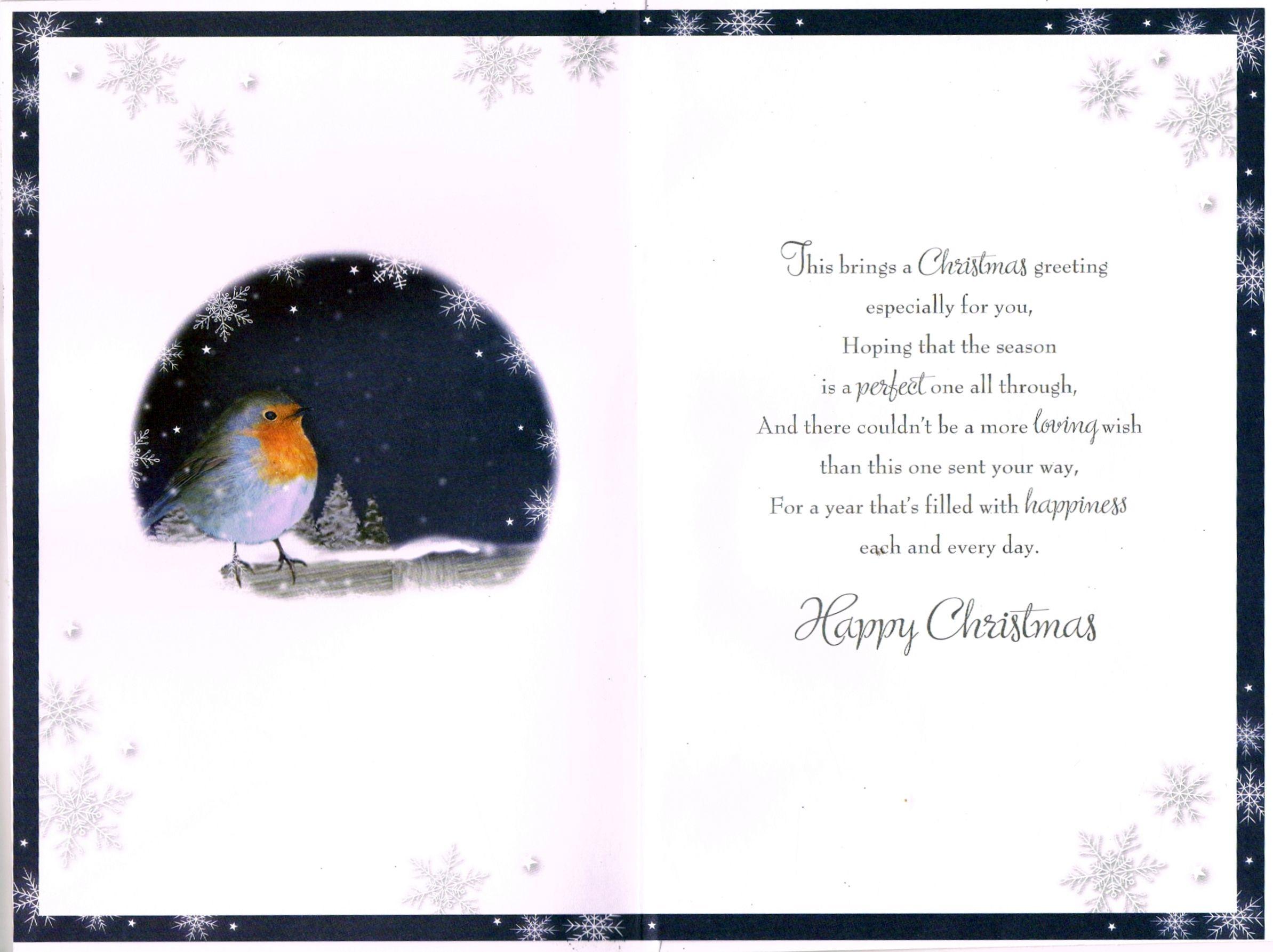Christmas Card To A Very Special DAD TRADITIIONAL ROBIN greeting Card 