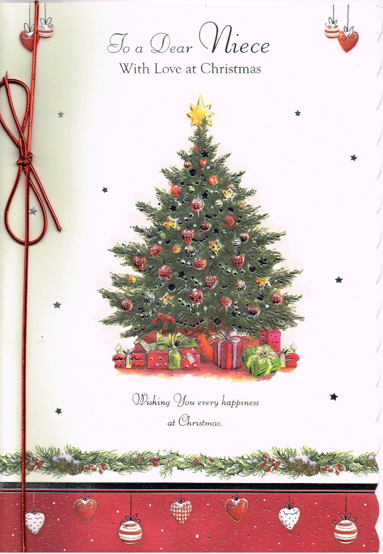 Niece Christmas Card Traditional To A Dear Niece With Love At Christmas