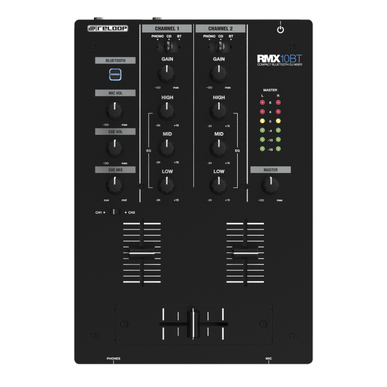 Reloop RMX-10BT Compact 2 Channel DJ Mixer 1