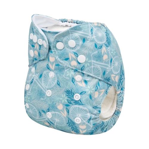 light blue pocket nappy with white bicycle side view