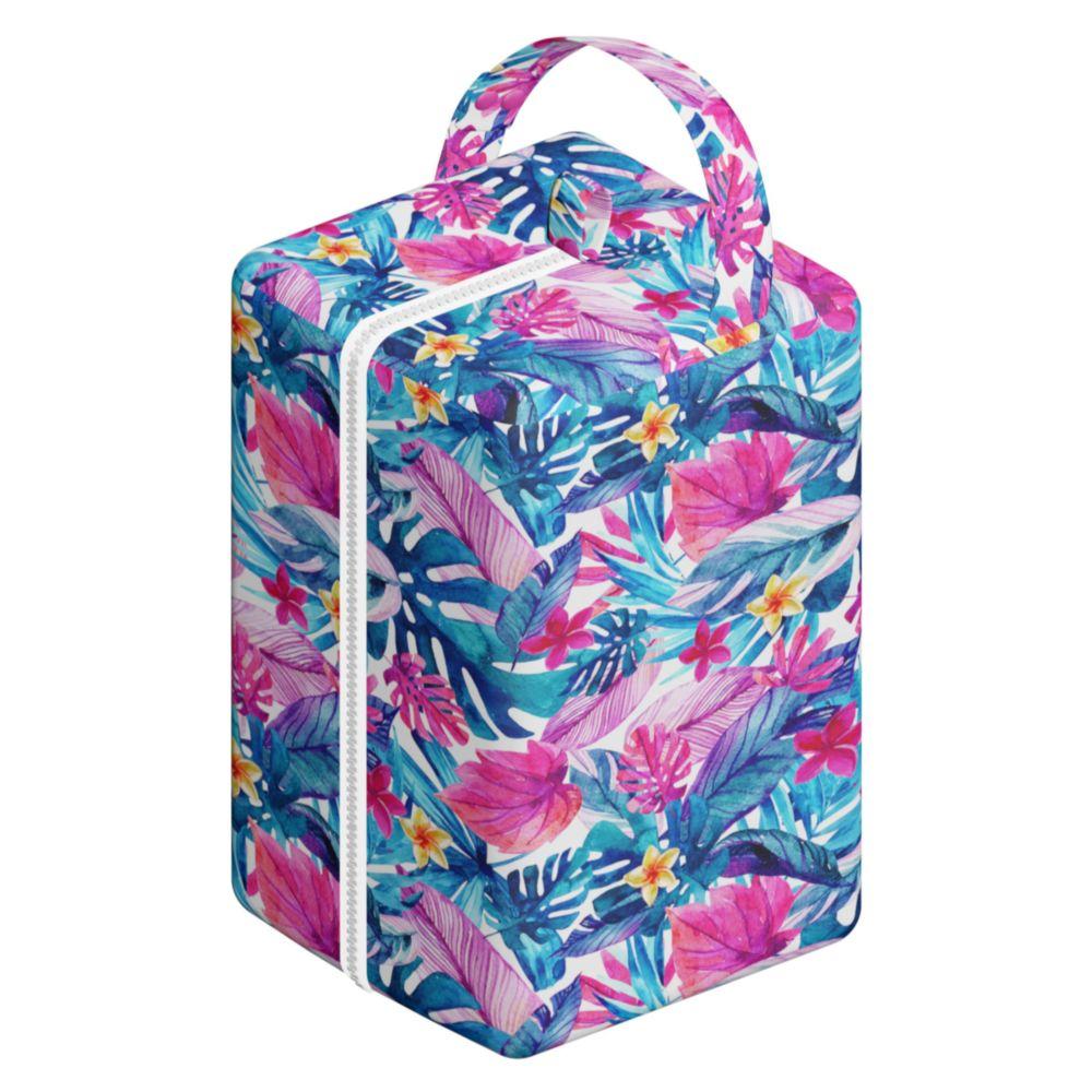 ELF Diaper Pink and Blue Exotic Leaves Print Nappy Pod