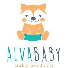 Alva Baby Baby Products Logo Fox Cub wearing a reusable nappy