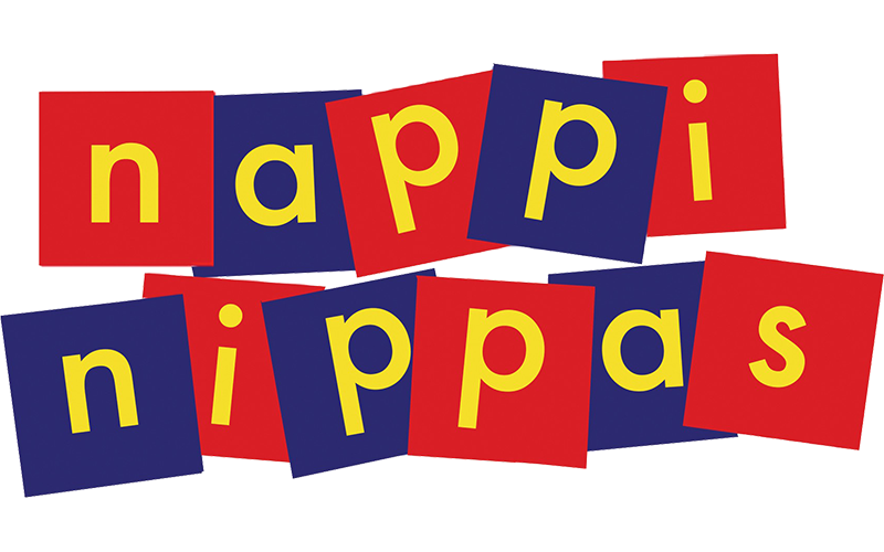 Nappi Nippa logo reads nappi nippa