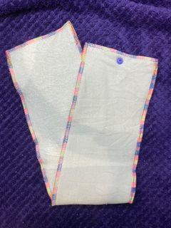 Double length cloth nappy insert with a snap to attach to the wrap