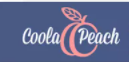 Coola Peach logo text and peach image
