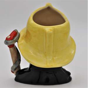 Royal Doulton D6839 The Fireman Character Jug - back