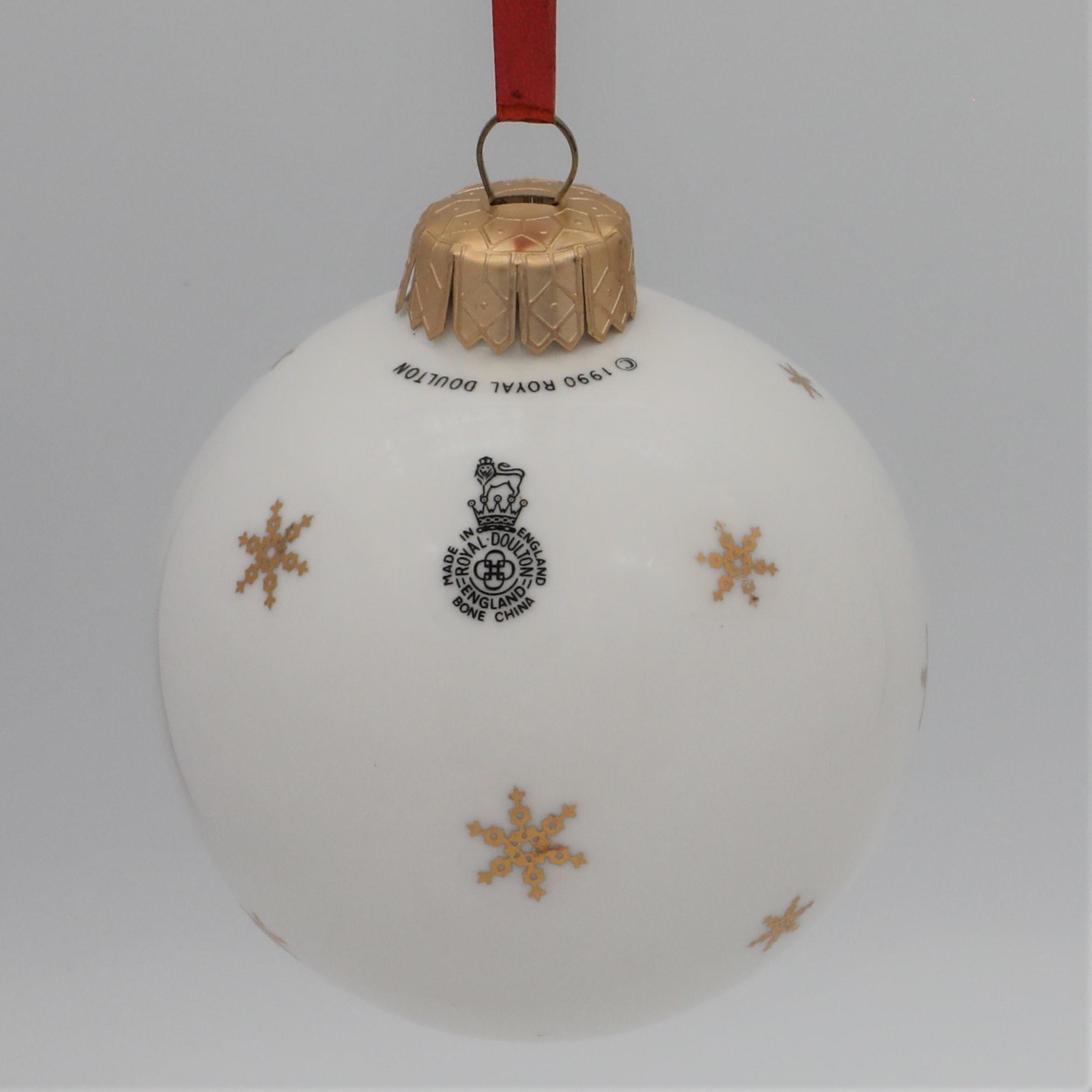 Royal Doulton Snow Lady Christmas Tree Bauble - Back