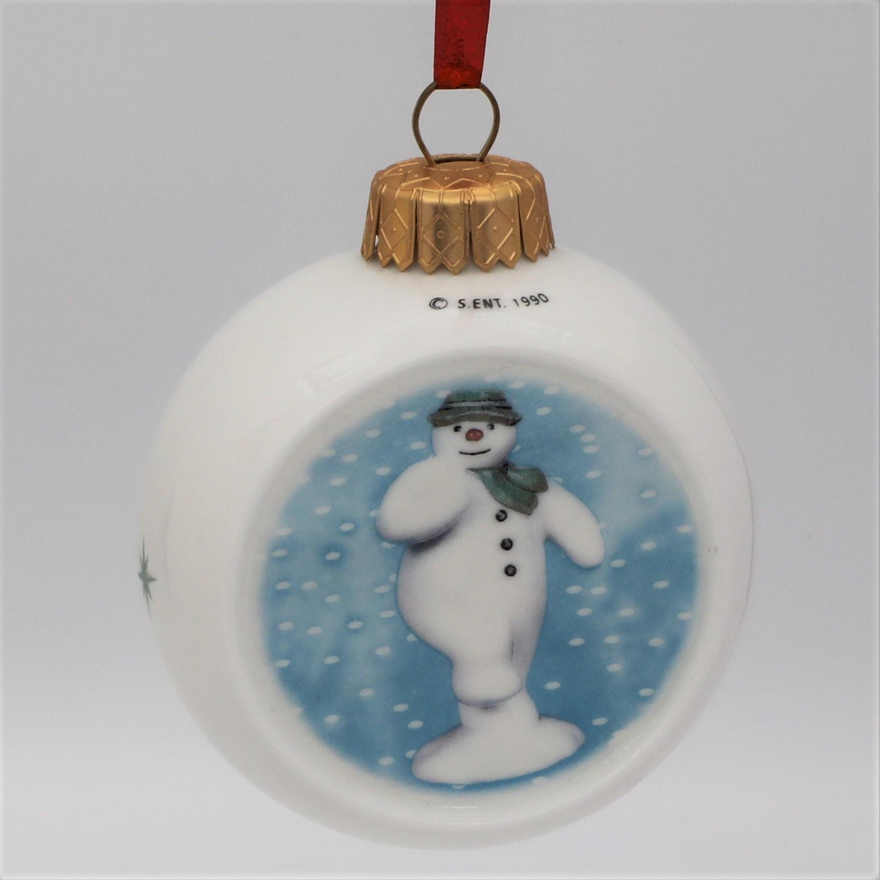 Royal Doulton Snowman Christmas Tree Bauble - Front