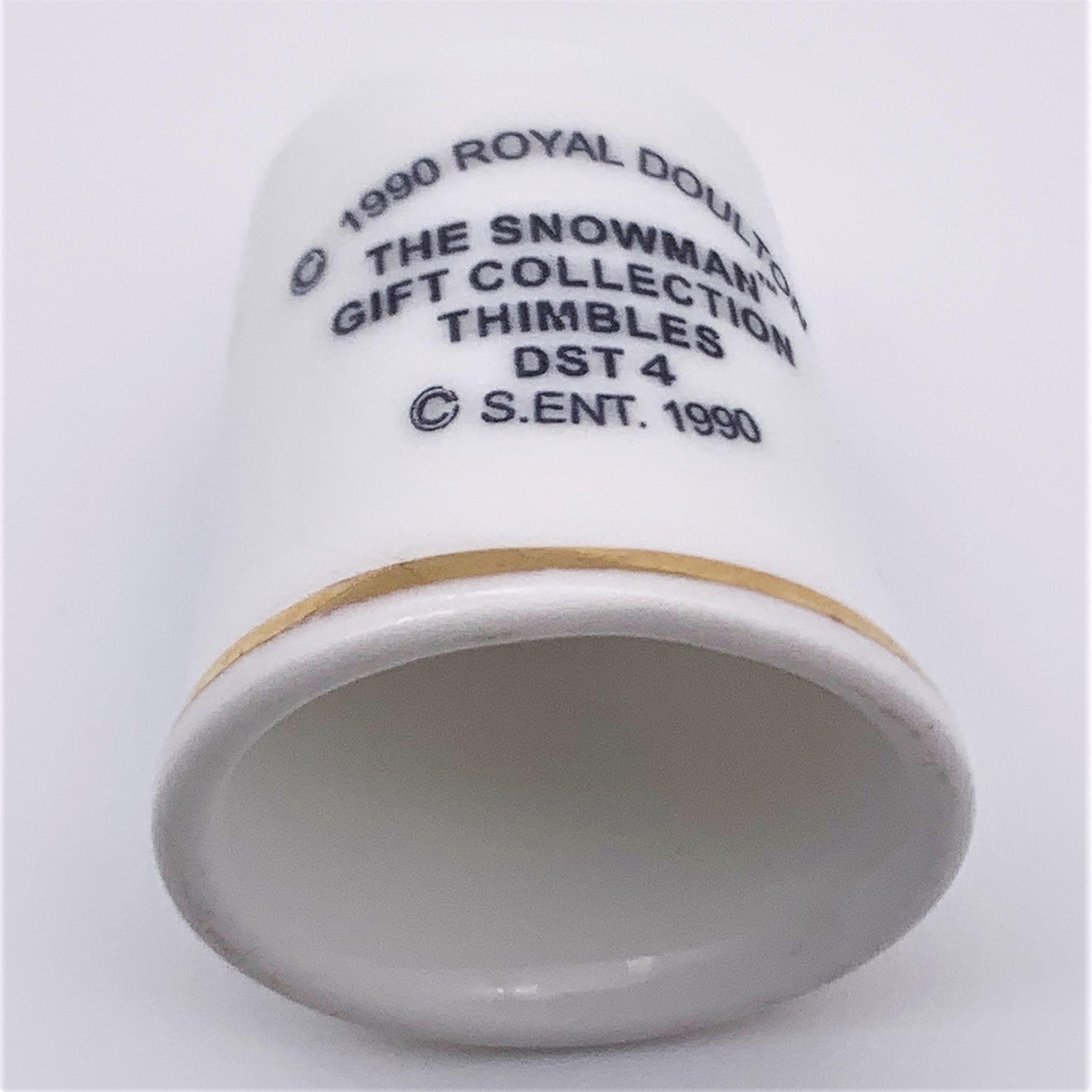 Royal Doulton Prototype Thimble - DST4 Cowboy Snowman - inside