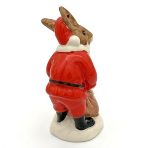 Royal Doulton Bunnykins figure - DB62 Happy Christmas - Santa Tree Ornament - back