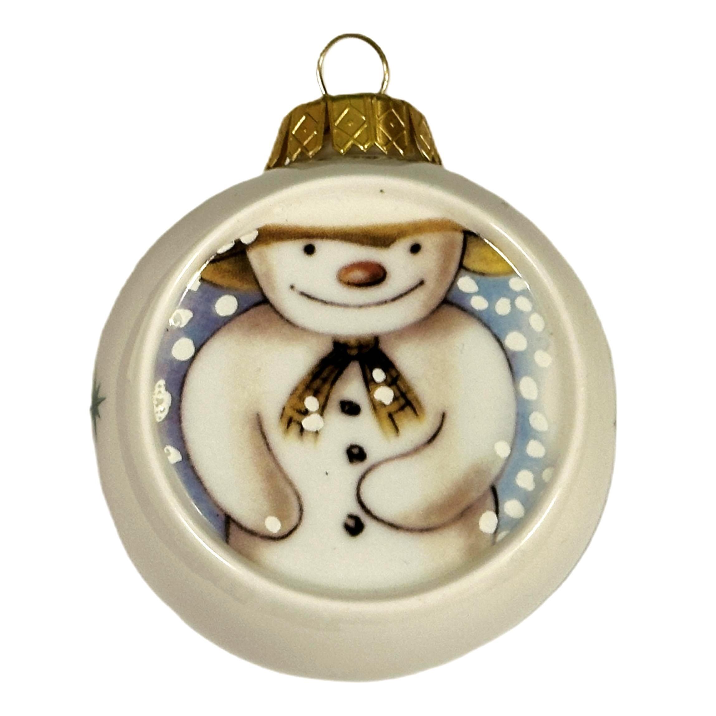 Royal Doulton Snow  Man Christmas Tree Bauble - Front