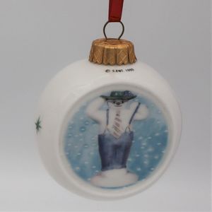 Royal Doulton Snowman Stylish Christmas Tree Bauble - Front
