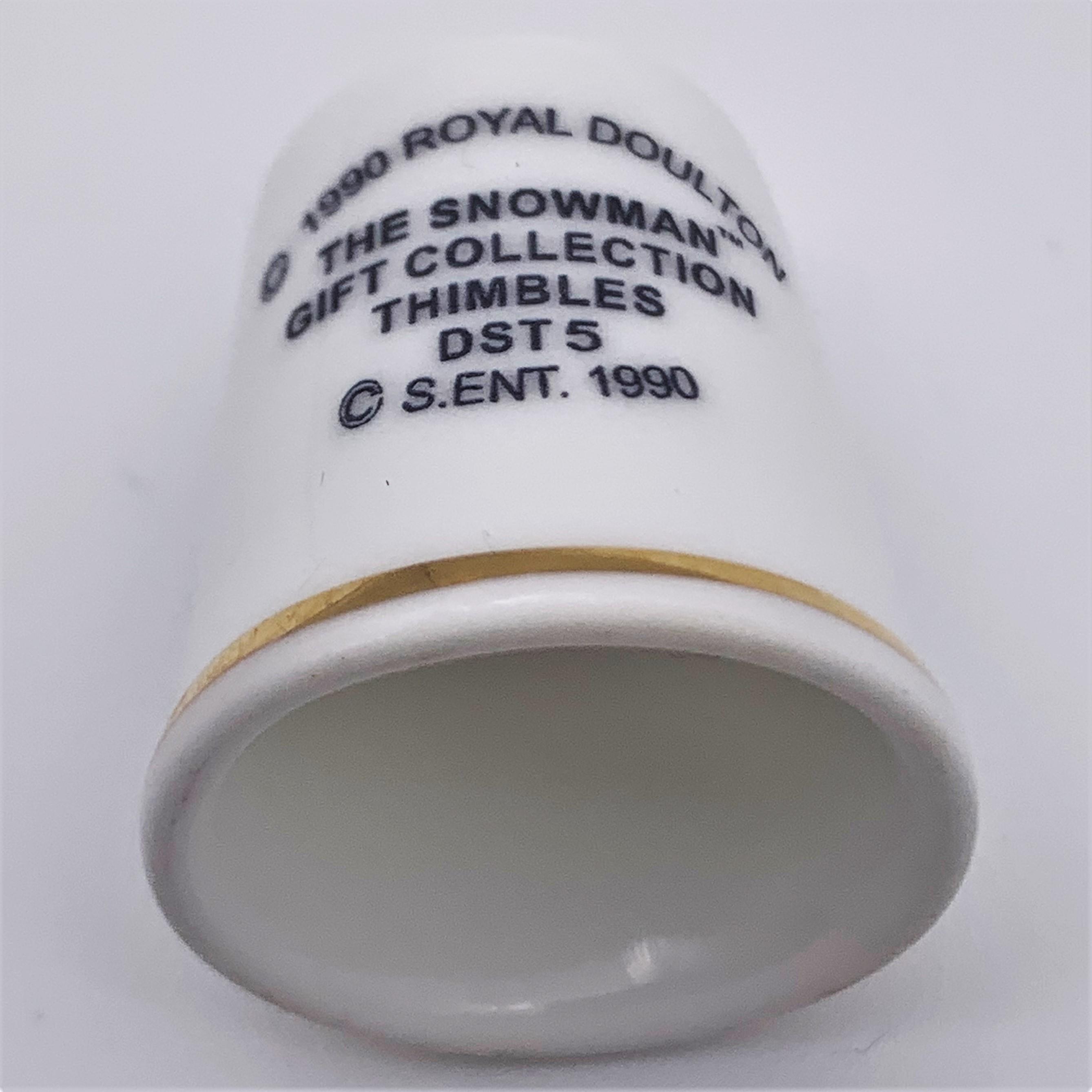 Royal Doulton Prototype Thimble - DST5 Highland Snowman - inside