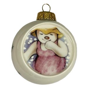 Royal Doulton Snow  Lady Christmas Tree Bauble - Front