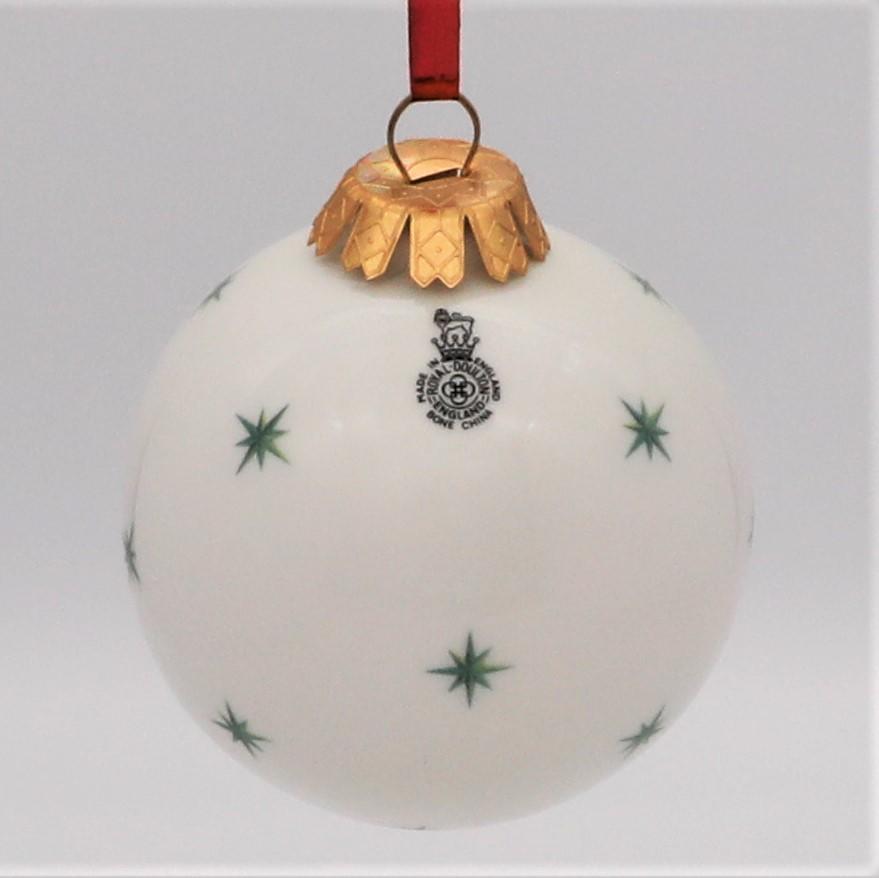 Royal Doulton Design Prototype Snowman Christmas Tree Bauble - back