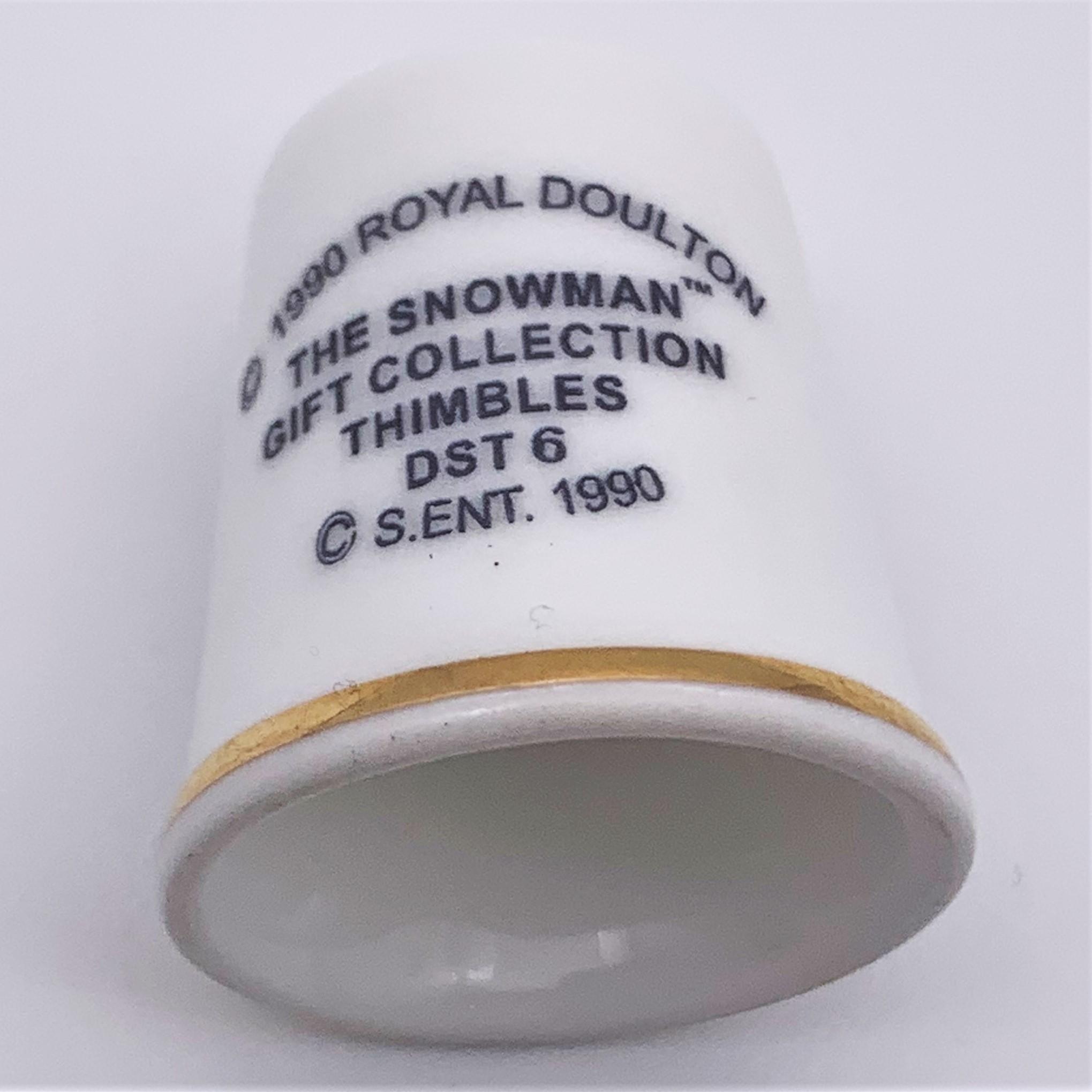 Royal Doulton Prototype Thimble - DST6 Stylish Snowman - inside