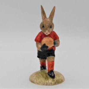 Royal Doulton Bunnykins figure - DB118 Goalkeeper in Red - front