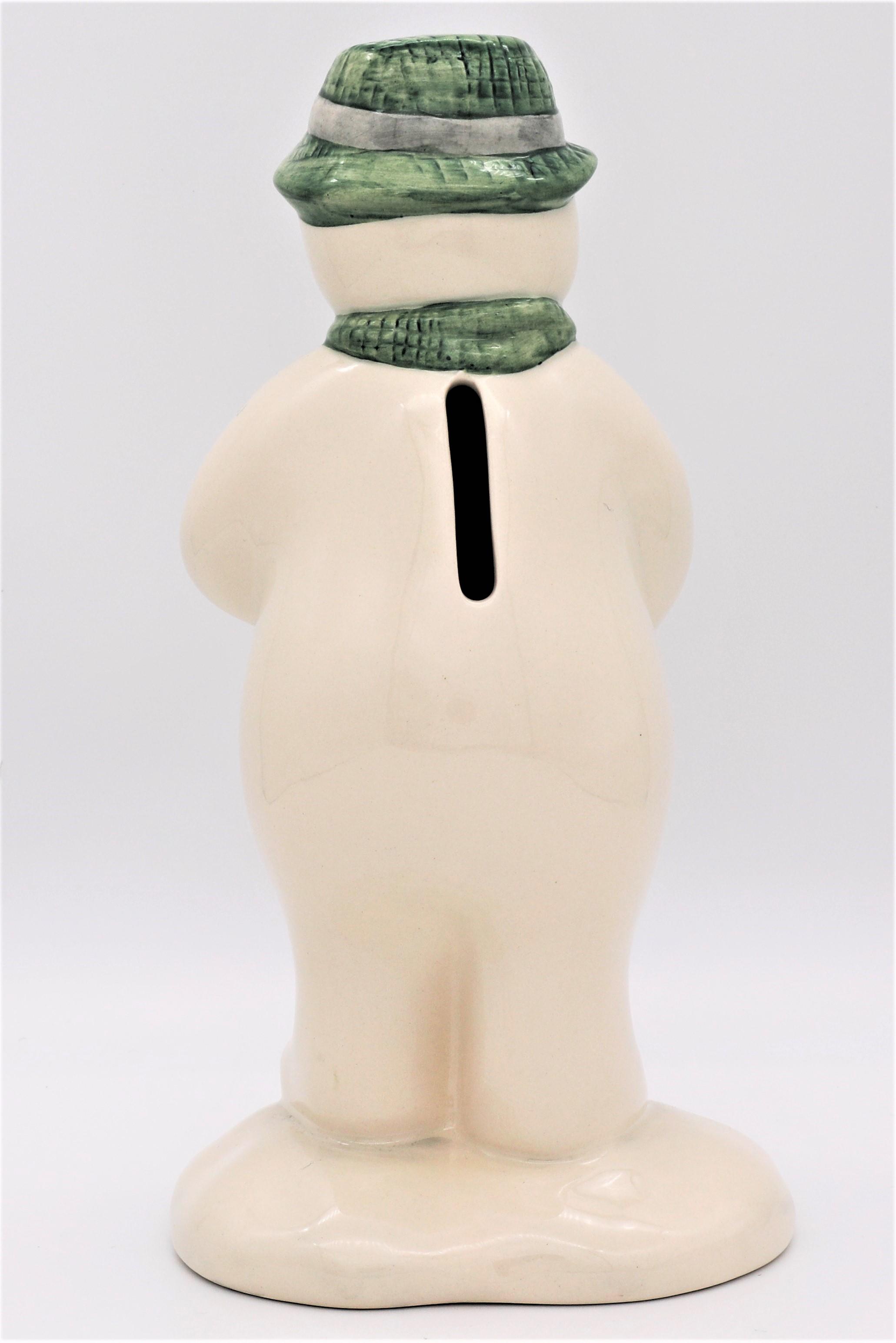 Royal Doulton Snowman Money Box figure (DS19) back