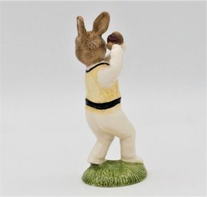 Royal Doulton Bunnykins cricket figure - DB145 Bowler - back