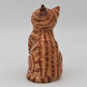 Beswick 1886 Persian Kitten Ginger Swiss Roll Seated Looking Up - back