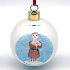 Royal Doulton Set of 6 Spherical Snowman Christmas Tree Bauble - James