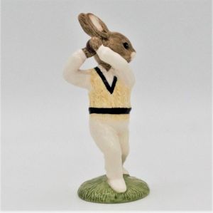 Royal Doulton Bunnykins cricket figure - DB145 Bowler - right