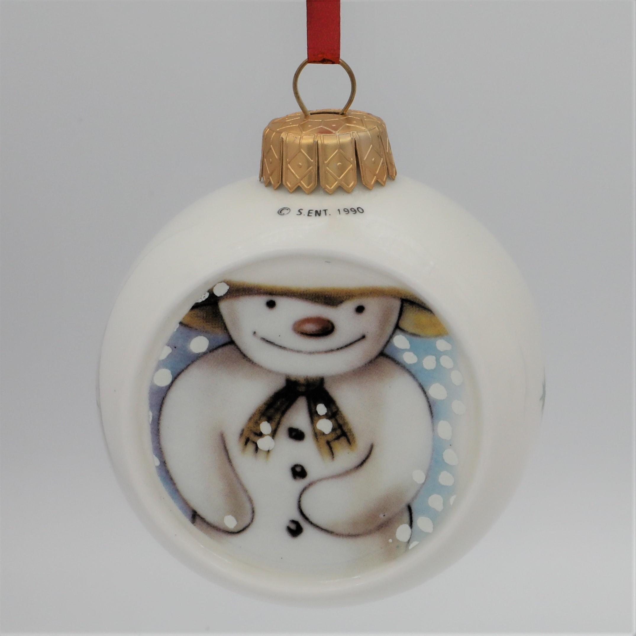 Royal Doulton Snowman Christmas Tree Bauble - Front