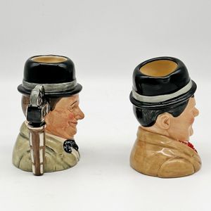 Royal Doulton D7008 Stan Laurel and D7009 Oliver Hardy Pair of limited edition character jugs - right