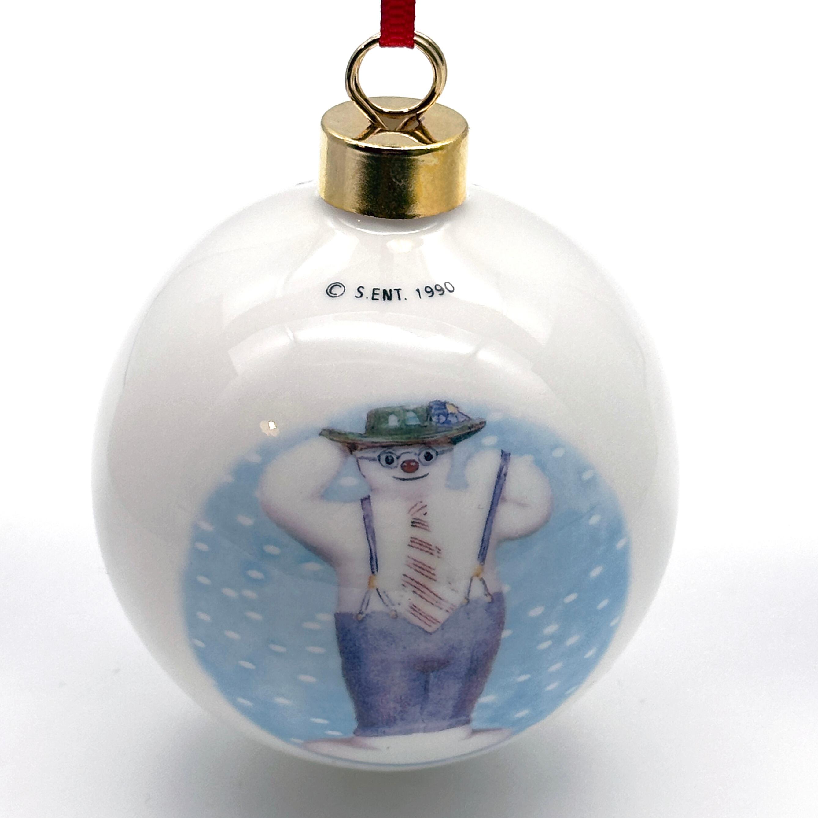 Royal Doulton Set of 6 Spherical Snowman Christmas Tree Bauble - Stylish