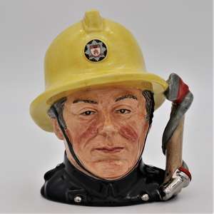 Royal Doulton D6839 The Fireman Character Jug - front