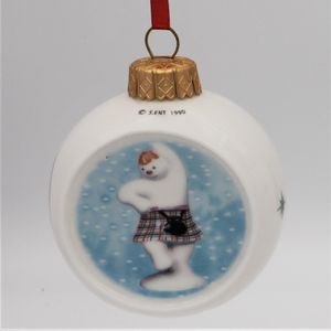Royal Doulton Snowman Highland Christmas Tree Bauble - Front