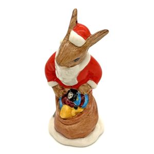 Royal Doulton Bunnykins figure - DB62 Happy Christmas - Santa Tree Ornament - front