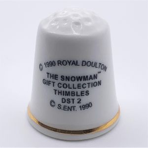 Royal Doulton Prototype Thimble - DST2 Snowman - back