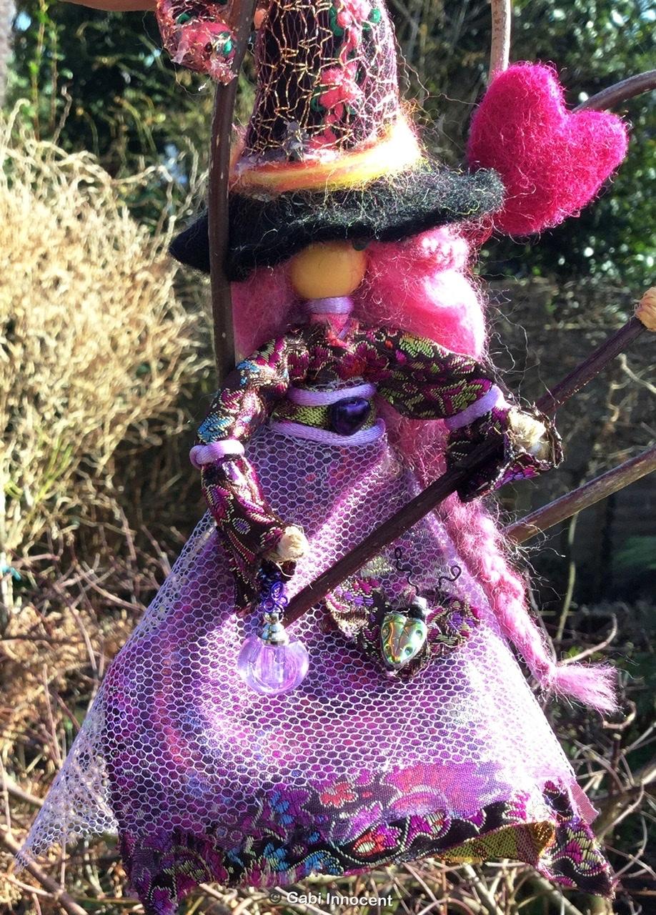 Valentine’s witch in Rowan tree heart handmade by Love Gorgeous shop owner Gabi Innocent