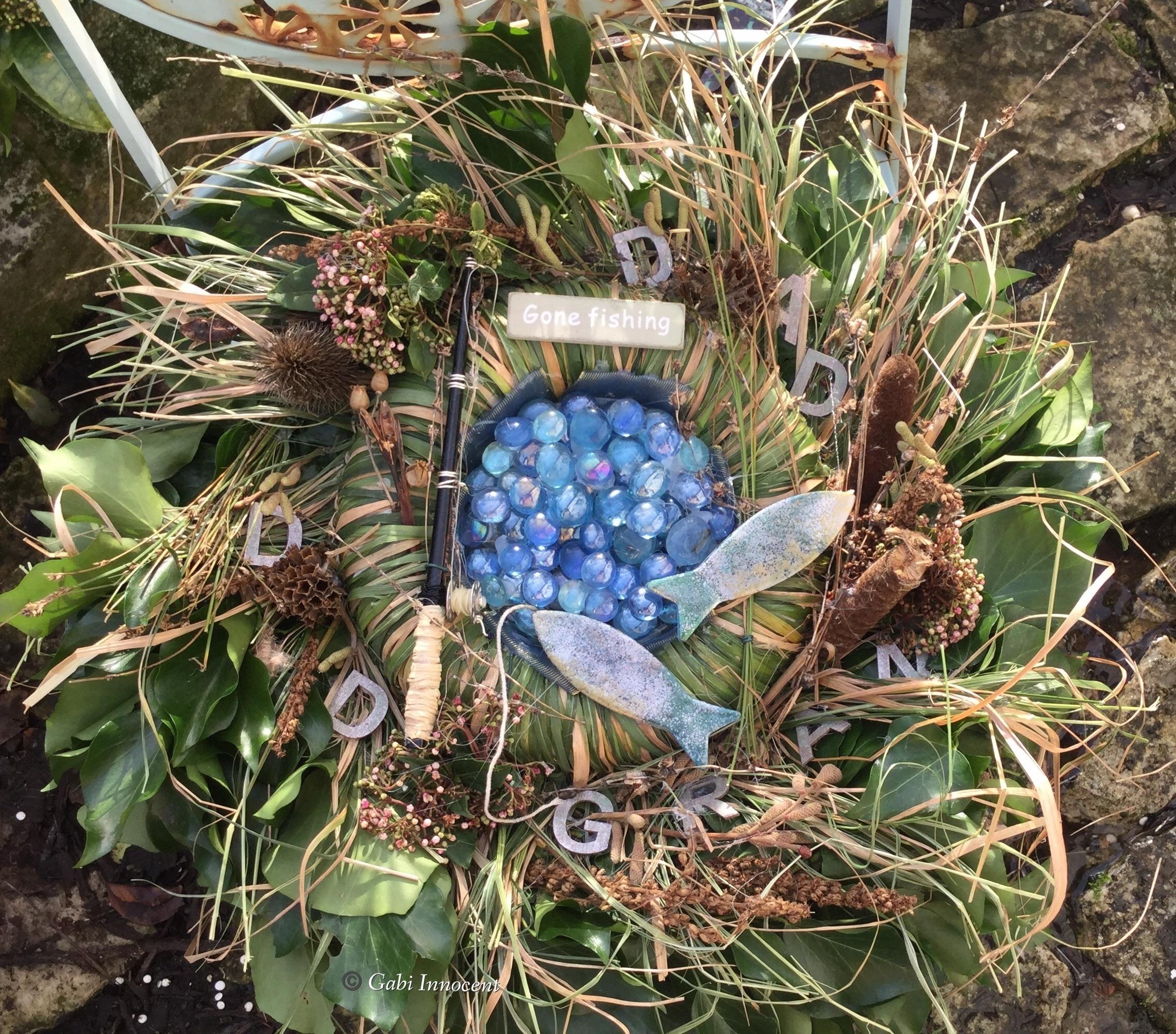 Bespoke Unusual Funeral wreaths by Gabi Innocent