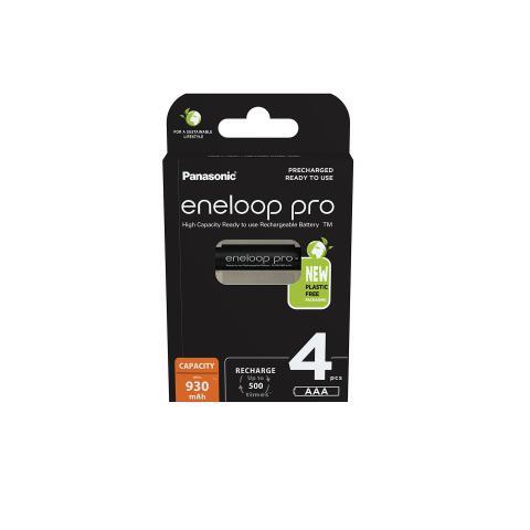 4 x Panasonic Eneloop PRO AAA 930mAh batteries Rechargeable BK-4HCDE  Storage box