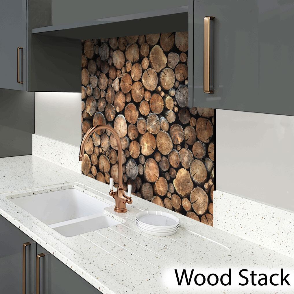 Wood Stack Kitchen Splashback