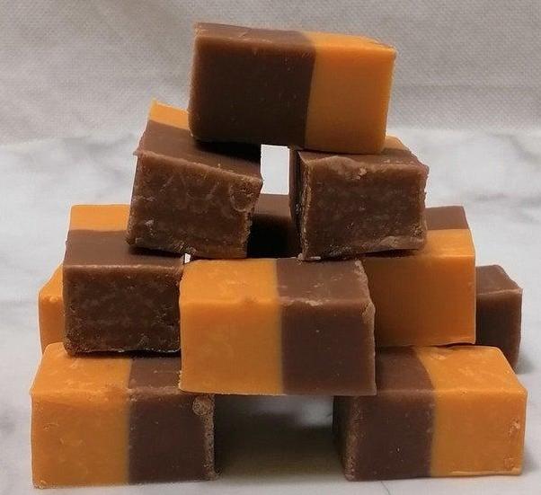 Stack of fudge cubes