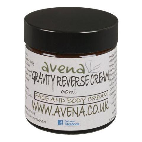 A jar of Gravity Reverse Cream for face and body