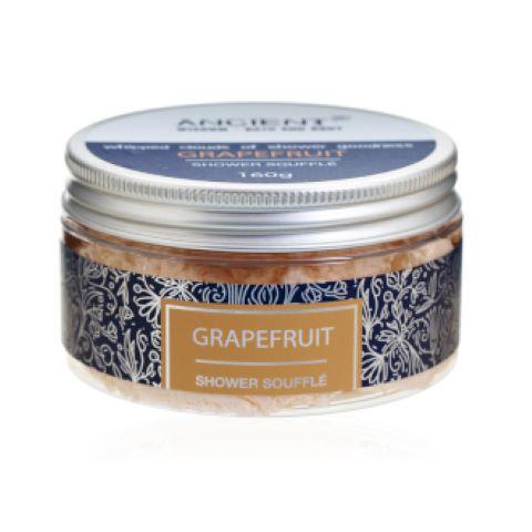 A jar of Grapefruit Shower Souffle