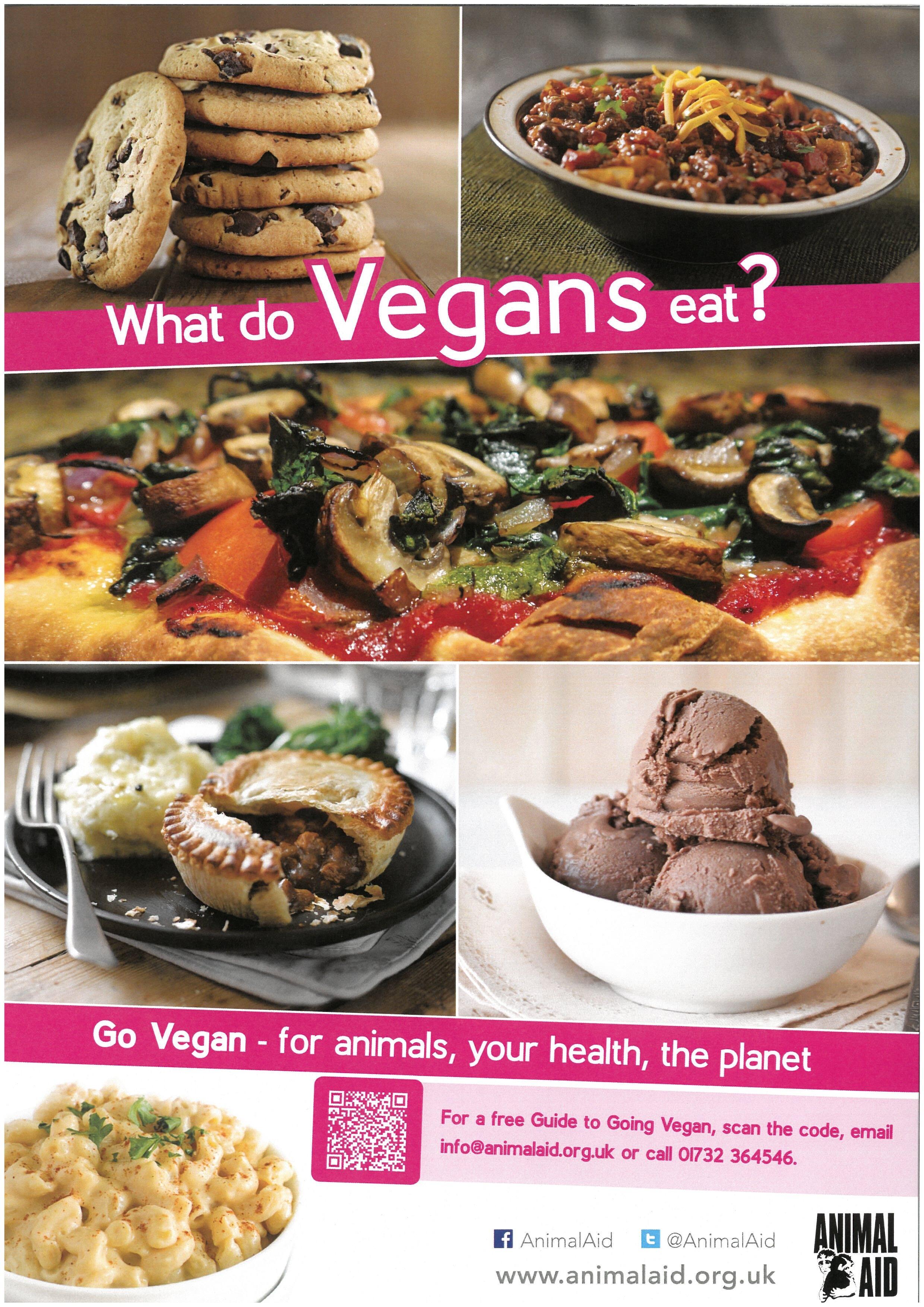 What do Vegans Eat? A4 poster