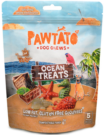 Pawtato Ocean Treats packaging front view
