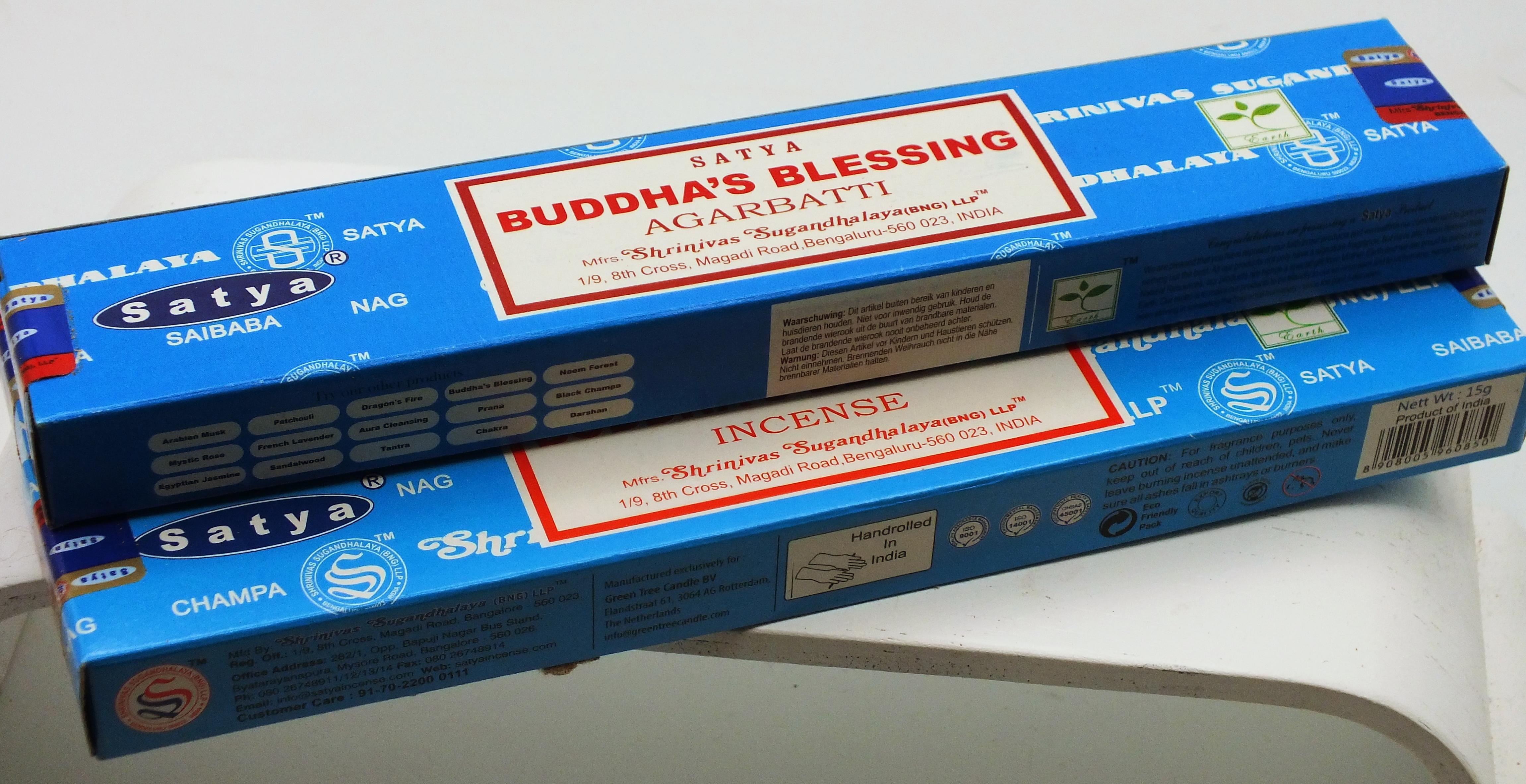 Buddha's Blessing Satya Incense Sticks 15 gram Box